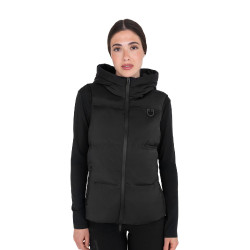 Colete técnico feminino com capuz Ridertechnology Preto