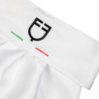 Plastron de competição com logotipo bordado Equestro X Fise Branco