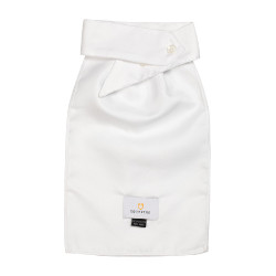 Plastron de competição com logotipo bordado Equestro X Fise Branco