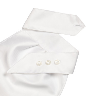 Plastron de competição com logotipo bordado Equestro X Fise Branco