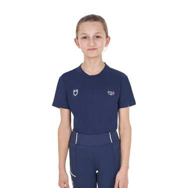 T-shirt unissex infantil corte slim Equestro X Fise Blazer marinho Azul-marinho