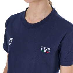 T-shirt unissex infantil corte slim Equestro X Fise Blazer marinho Azul-marinho