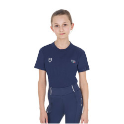 T-shirt unissex infantil corte slim Equestro X Fise Blazer marinho Azul-marinho