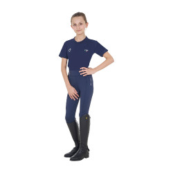 T-shirt unissex infantil corte slim Equestro X Fise Blazer marinho Azul-marinho