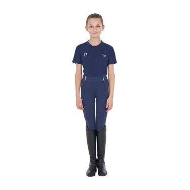 T-shirt unissex infantil corte slim Equestro X Fise Blazer marinho Azul-marinho