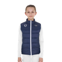 Colete unissex infantil slim fit Equestro X Fise Blazer marinho Azul-marinho