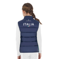 Colete unissex infantil slim fit Equestro X Fise Blazer marinho Azul-marinho