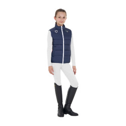 Colete unissex infantil slim fit Equestro X Fise Blazer marinho Azul-marinho