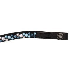 Frontal com strass modelo Spirit Preto / azul
