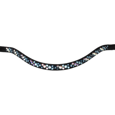 Frontal com strass modelo Spirit Preto / azul