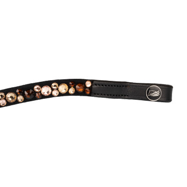 Frontal com strass modelo Spirit Preto / dourado