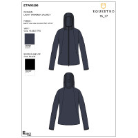 Softshell mulher linha dobrável Blazer marinho Azul-marinho
