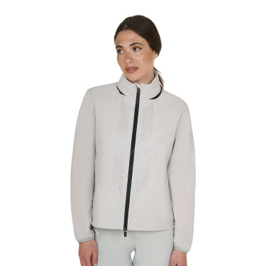 Softshell mulher com logótipo nas costas Névoa do porto Cinzento