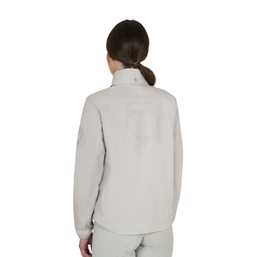 Softshell mulher com logótipo nas costas Névoa do porto Cinzento