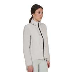 Softshell mulher com logótipo nas costas Névoa do porto Cinzento