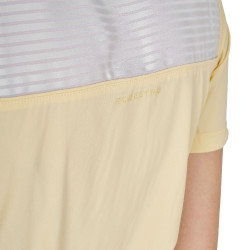 Polo de concurso feminino slim fit com inserções em tecido semelhante à seda Sol Laranja