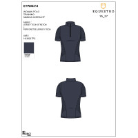 T-shirt de treino feminina em tecido técnico com microfuros Blazer marinho Azul-marinho