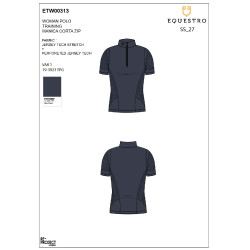T-shirt de treino feminina em tecido técnico com microfuros Blazer marinho Azul-marinho