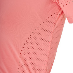T-shirt de treino feminina em tecido técnico com microfuros Flor do deserto Rosa