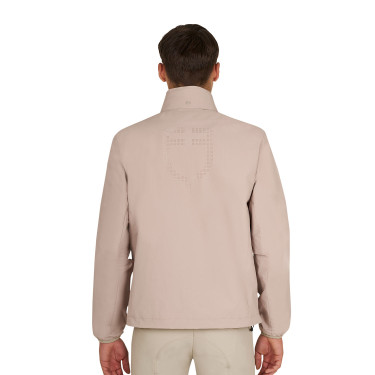 Softshell homem logótipo nas costas Oxford bronzeado Rosa