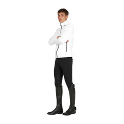 Softshell homem logótipo nas costas Branco