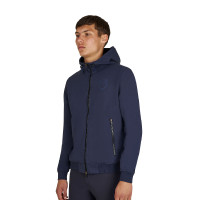 Moletom masculino com capuz ajustável e zíper Blazer marinho Azul-marinho