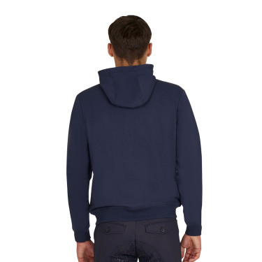 Moletom masculino com capuz ajustável e zíper Blazer marinho Azul-marinho