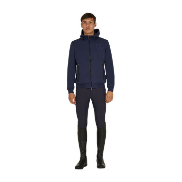 Moletom masculino com capuz ajustável e zíper Blazer marinho Azul-marinho