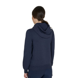 Moletom feminino com capuz ajustável e zíper Blazer marinho Azul-marinho