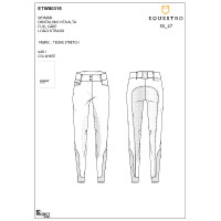 Calças femininas full grip de cintura alta com logótipo em strass Branco