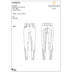 Calças femininas full grip de cintura alta com logótipo em strass Branco