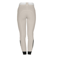 Calças femininas full grip de cintura alta com logótipo em strass Oxford bronzeado Rosa