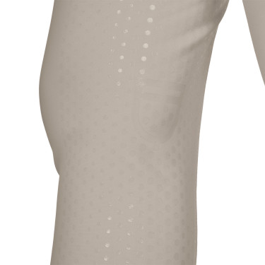 Calças femininas full grip de cintura alta com logótipo em strass Oxford bronzeado Rosa