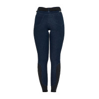 Calças femininas em tecido denim Denim azul