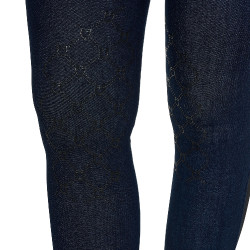 Calças femininas em tecido denim Denim azul