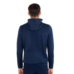 Camisola técnica masculina com capuz e inserções em micromalha Blazer marinho Azul-marinho