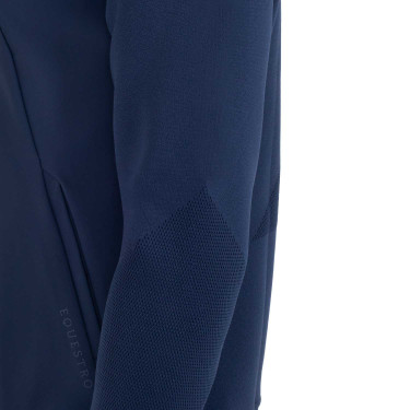 Camisola técnica masculina com capuz e inserções em micromalha Blazer marinho Azul-marinho