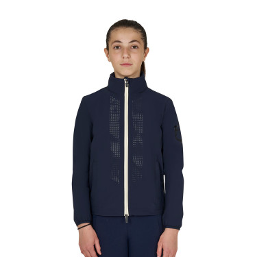 Softshell infantil unissex logótipo nas costas Blazer marinho Azul-marinho
