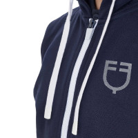 Moletom infantil unissex com capuz e zíper frontal Blazer marinho Azul-marinho