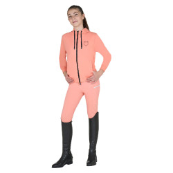 Moletom infantil unissex com capuz e zíper frontal Flor do deserto Rosa