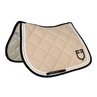 Sela de salto Double Stripes em tecido técnico Oxford castanho / preto Branco
