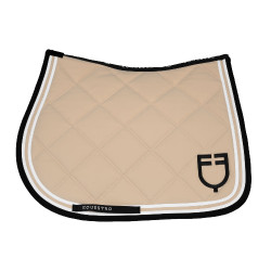 Sela de salto Double Stripes em tecido técnico Oxford castanho / preto Branco