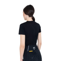 T-shirt feminina Horse Love em algodão Preto