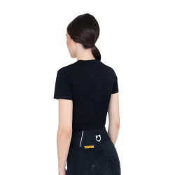 T-shirt feminina Horse Love em algodão Preto