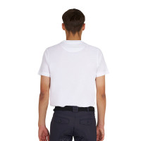 T-shirt básica masculina com inscrição no peito Branco