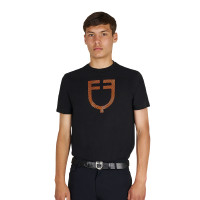 T-shirt básica homem com logótipo brilhante Branco / tomate cereja