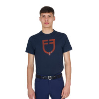 T-shirt básica homem com logótipo brilhante Marinho / marinho Azul