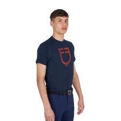 T-shirt básica homem com logótipo brilhante Marinho / marinho Azul