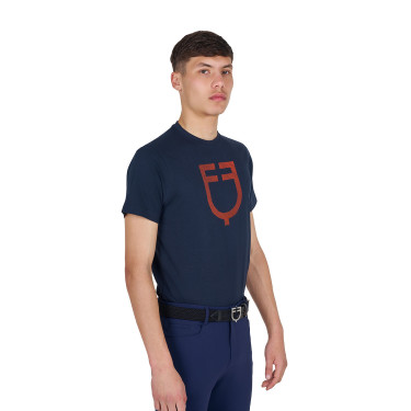 T-shirt básica homem com logótipo brilhante Marinho / marinho Azul