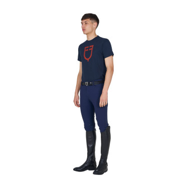 T-shirt básica homem com logótipo brilhante Marinho / marinho Azul